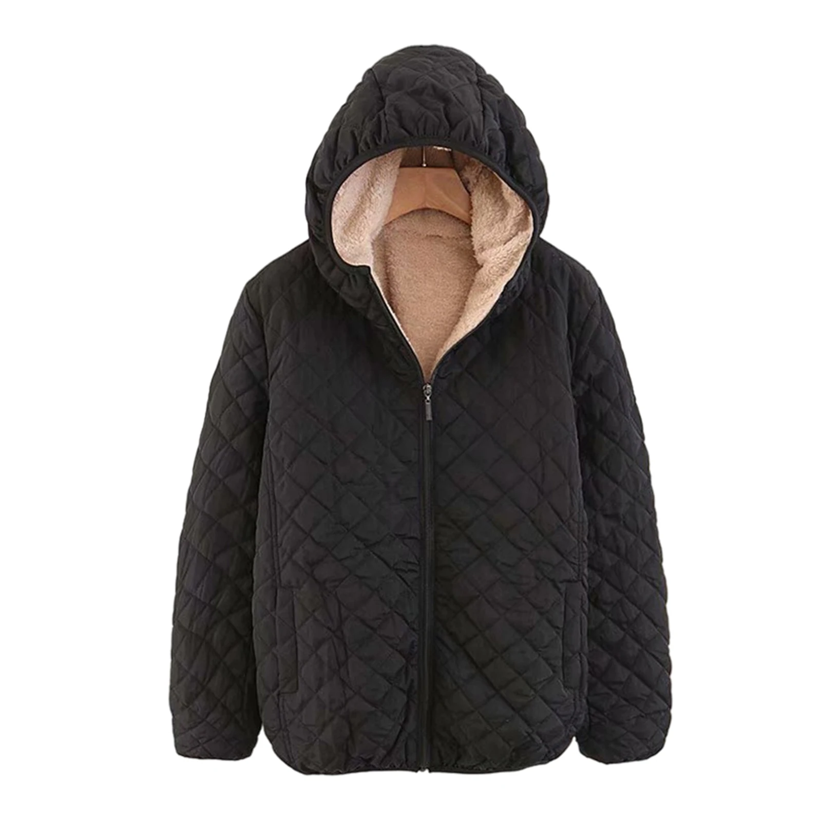 Women's Plush Lining Hooded Jacket Lamb Wool Lined Hooded Parka Coat for Daily Work Shopping Wear
Women's Plush Lining Hooded Jacket Lamb Wool Lined Hooded Parka Coat for Daily Work Shopping Wear