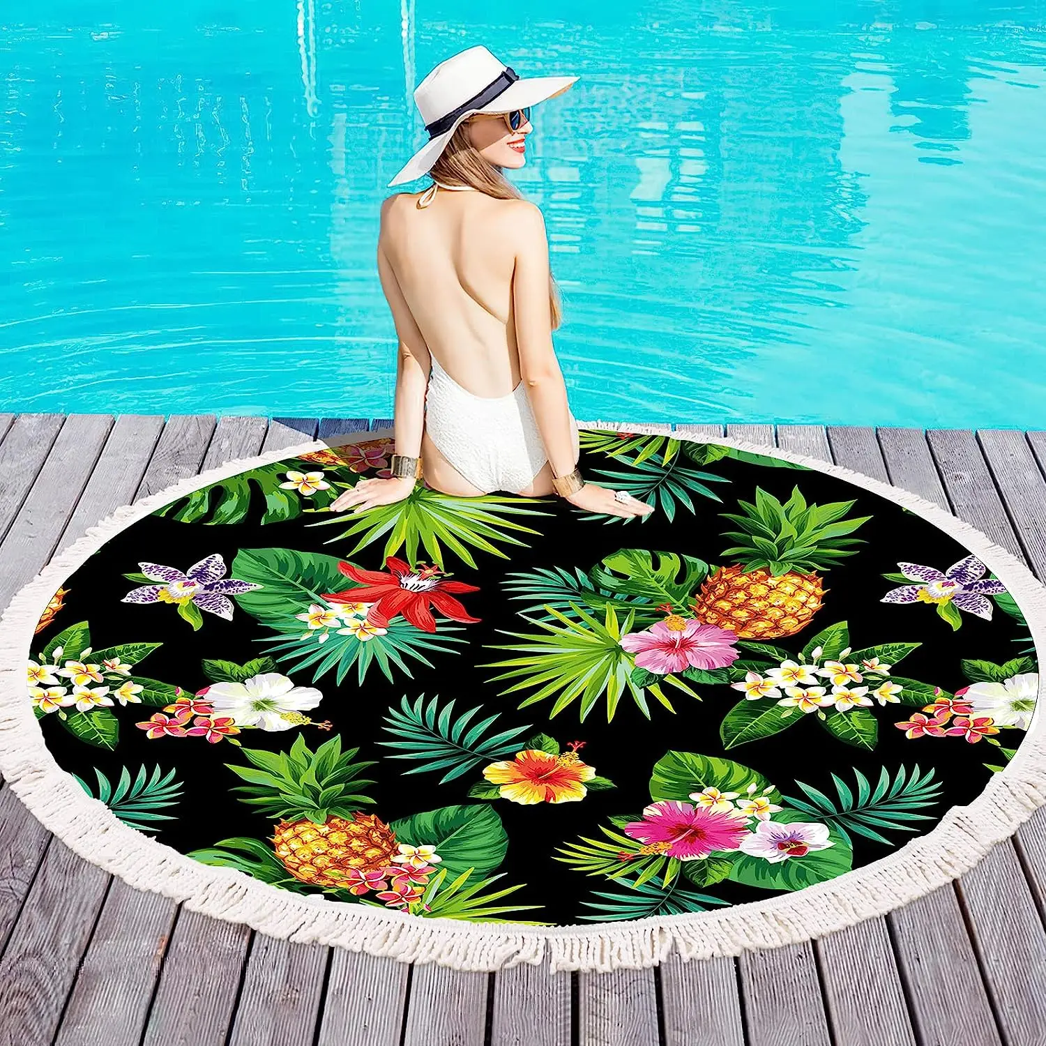 Palm Round beach Towel Blanket with Fringe Green Summer Round Beach Blanket Multi-purpose Yoga meditation mat Wild napkin
Palm Round beach Towel Blanket with Fringe Green Summer Round Beach Blanket Multi-purpose Yoga meditation mat Wild napkin