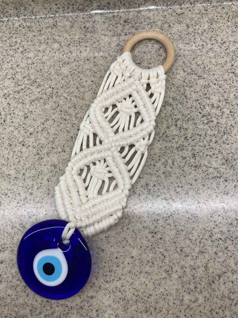 Lucky Eye Glass Blue Turkish Evil Eye Pendant Wall Hanging Macrame Handmade Decoration 3 S5aebd1e6f1c04e6ba9e97ef3995af91bC