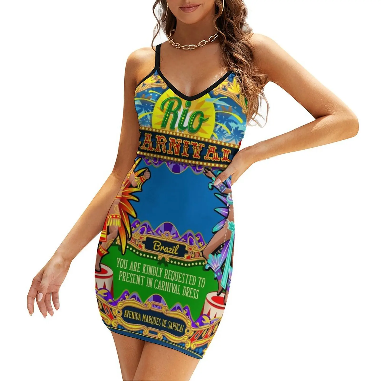 Rio Carnival Poster Frame Brazil Carnaval Mask Show Parade Sling Dress dresses summer woman 2024 Long dresses
Rio Carnival Poster Frame Brazil Carnaval Mask Show Parade Sling Dress dresses summer woman 2024 Long dresses