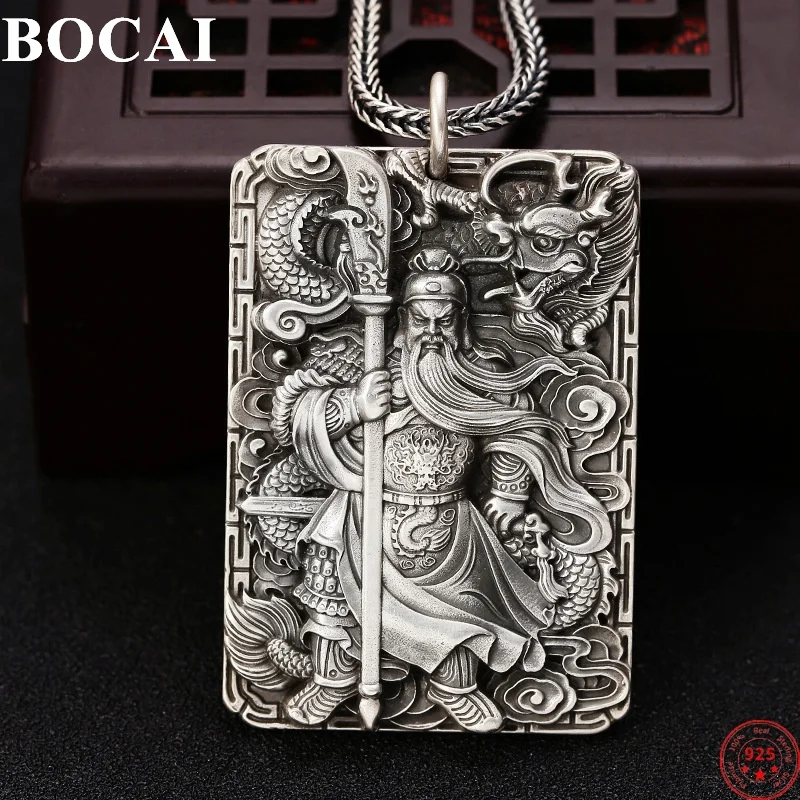 BOCAI S925 Sterling Silver Pendants for Women Men New Fashion Guanyu Wealth God Solide Argentum Amulet Jewelry Free Shipping
BOCAI S925 Sterling Silver Pendants for Women Men New Fashion Guanyu Wealth God Solide Argentum Amulet Jewelry Free Shipping
