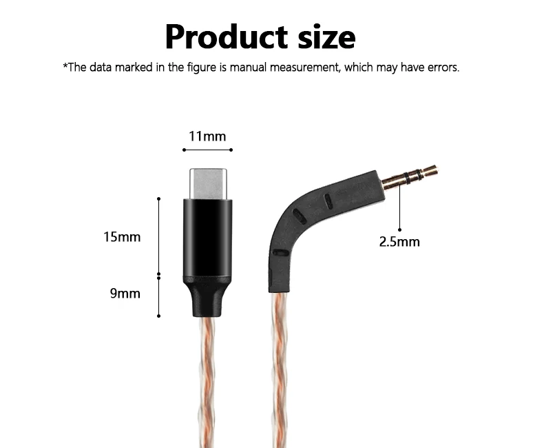 For B&W P7 Replaceable Headset TYPE-C to P7 Single Crystal Copper Upgrade Cable For B&W P7 Replaceable Headset TYPE-C to P7 Single Crystal Copper Upgrade Cable
