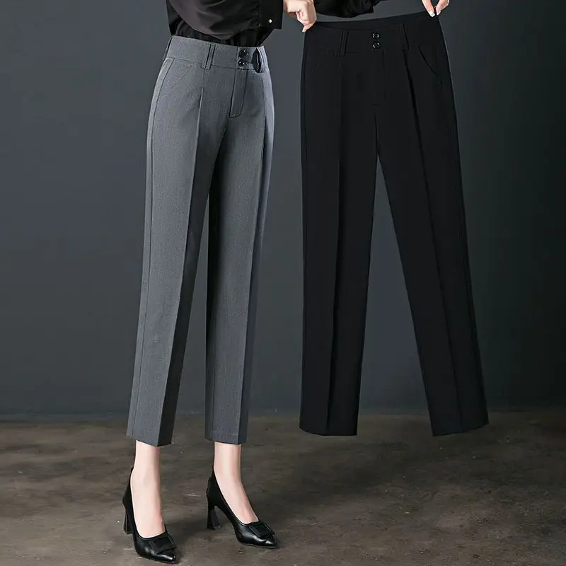 2024 Women's Spring Autumn New High Waist Leisure Pants Female Solid Color Straight Pant Ladies Loose Ankle-length Trousers Y771
2024 Women's Spring Autumn New High Waist Leisure Pants Female Solid Color Straight Pant Ladies Loose Ankle-length Trousers Y771