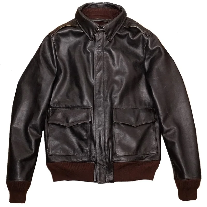 shipping.New arrival.quality bomber tea Free core cowhide jacket.mens classic A2 genuine coat.sales leather clothes
shipping.New arrival.quality bomber tea Free core cowhide jacket.mens classic A2 genuine coat.sales leather clothes