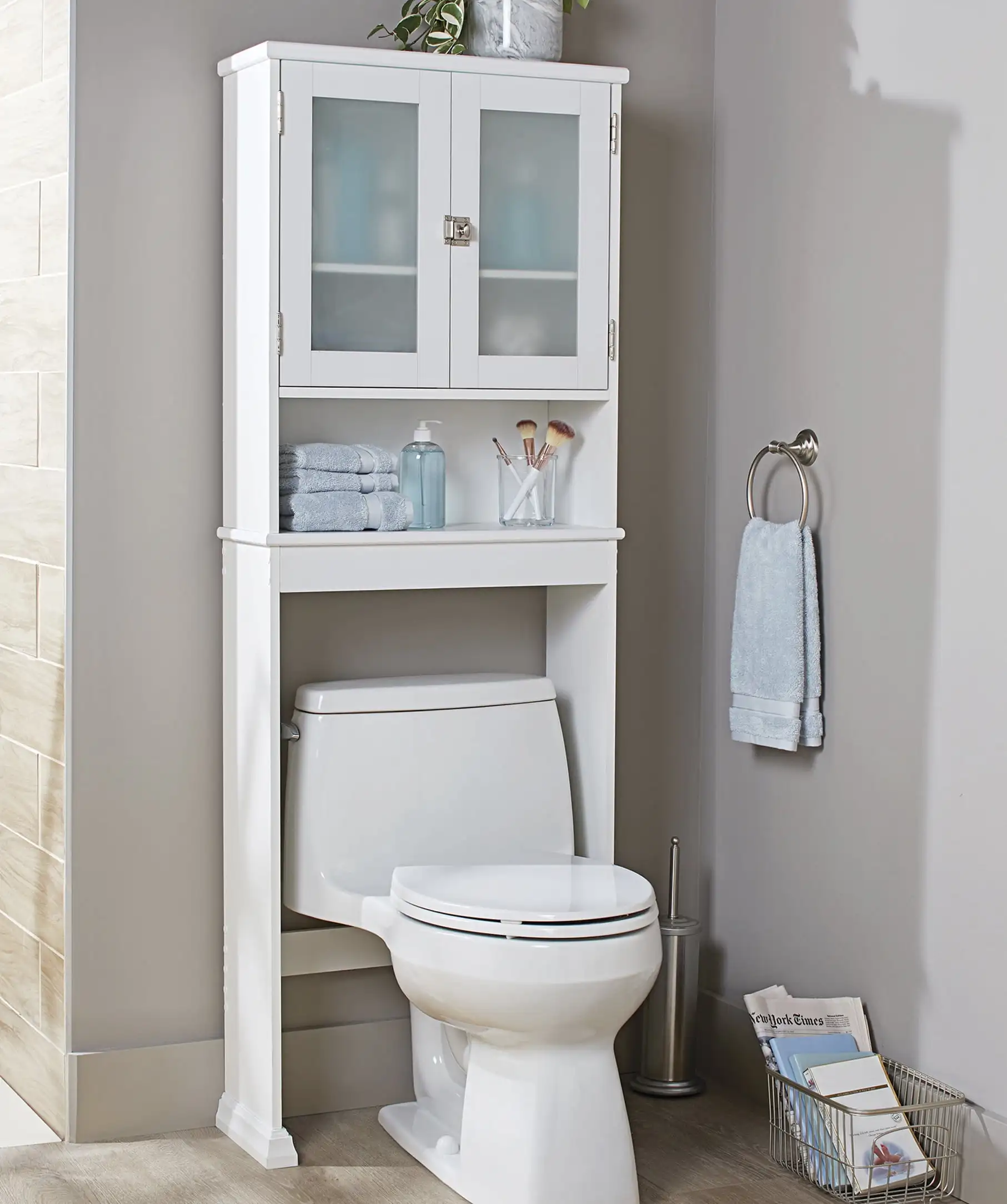 Better Homes & Gardens 24.6" W over the Toilet Space Saver Shelves, for Kid, Adult Bath Items, White
Better Homes & Gardens 24.6" W over the Toilet Space Saver Shelves, for Kid, Adult Bath Items, White