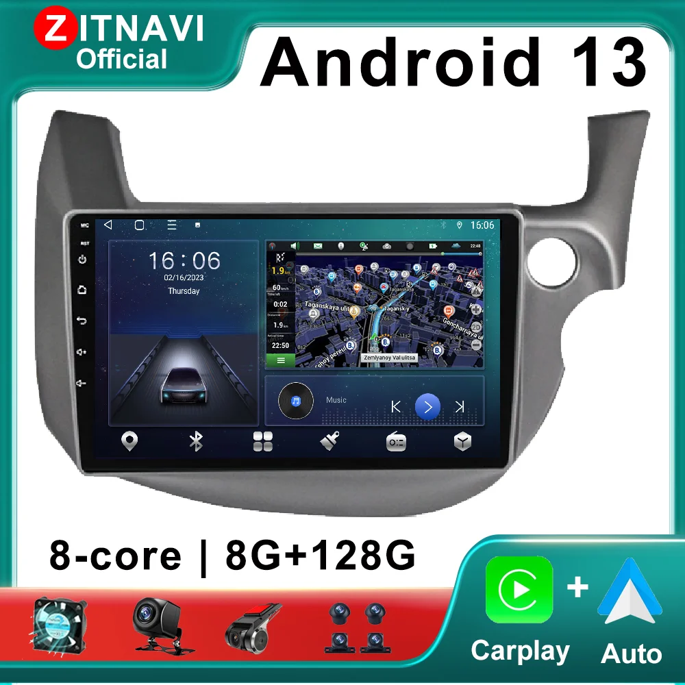 

10.1 Inch Android 13 For HONDA FIT JAZZ 2007 - 2013 Car Radio Stereo RDS ADAS No 2din Video Multimedia Autoradio 4G BT Player