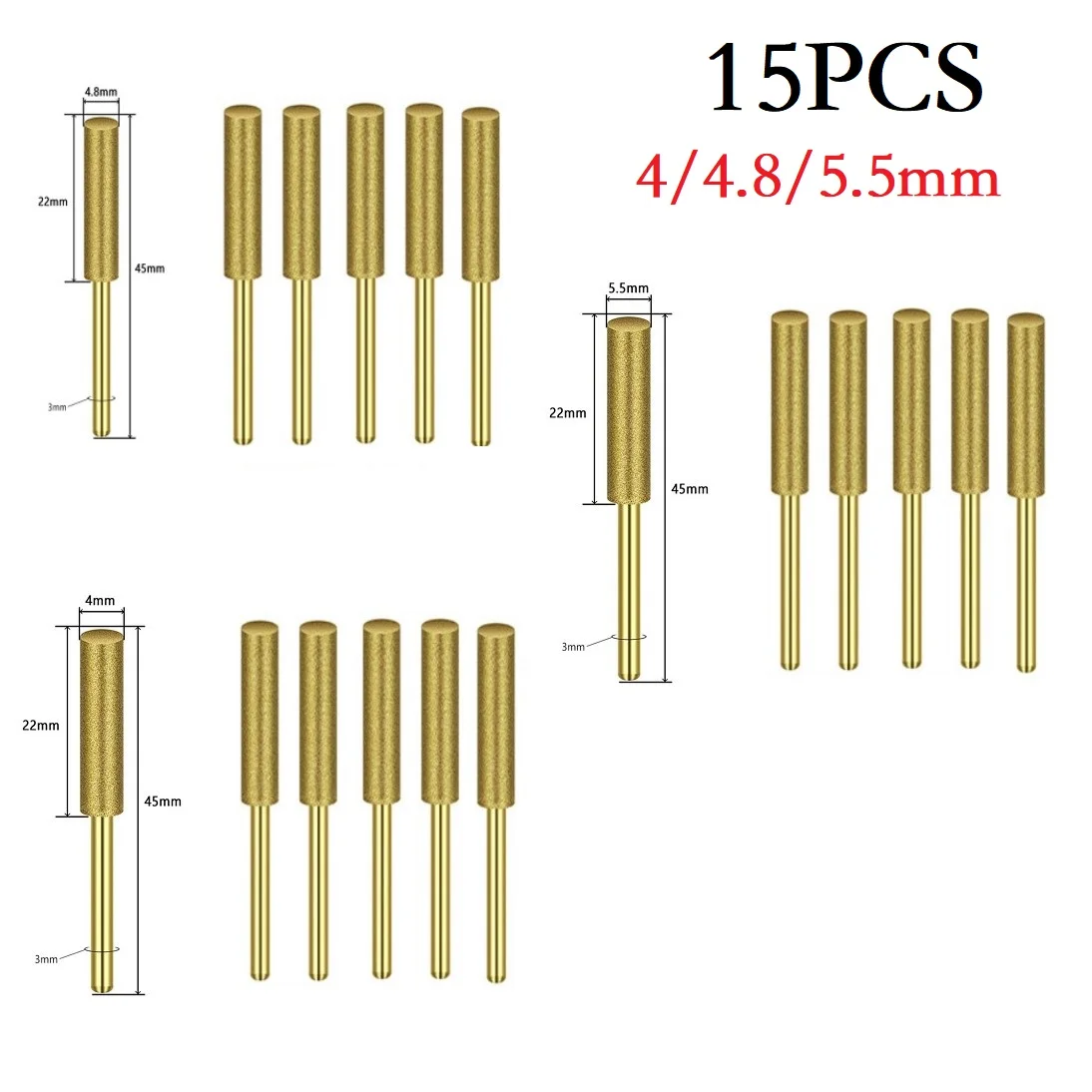 15Pcs 4/4.8/5.5mm Diamond Chainsaw Sharpener Burr Grinder Chain Saw Drill Carving Tools For Metal Polishing/electric Saws/jade
15Pcs 4/4.8/5.5mm Diamond Chainsaw Sharpener Burr Grinder Chain Saw Drill Carving Tools For Metal Polishing/electric Saws/jade