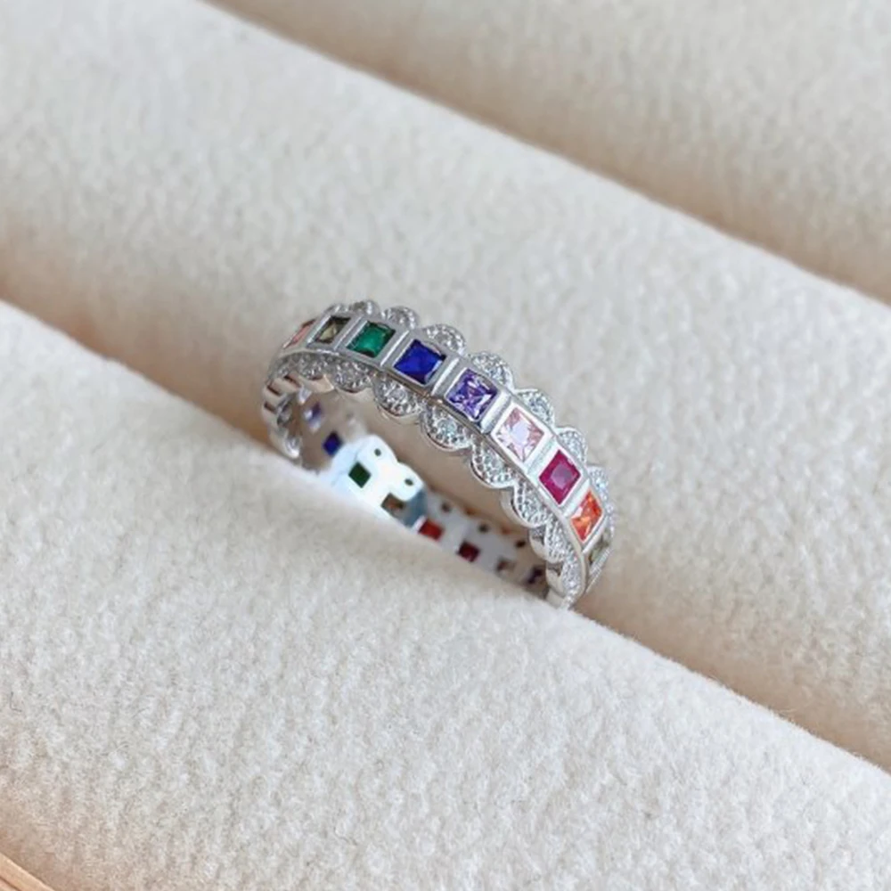 WPB S925 Серебряные кольца, женское блестящее Радужное кольцо, красочное женское роскошное ювелирное изделие, блестящий дизайн, подарок для девушки, искусственное Новое
WPB S925 Серебряные кольца, женское блестящее Радужное кольцо, красочное женское роскошное ювелирное изделие, блестящий дизайн, подарок для девушки, искусственное Новое