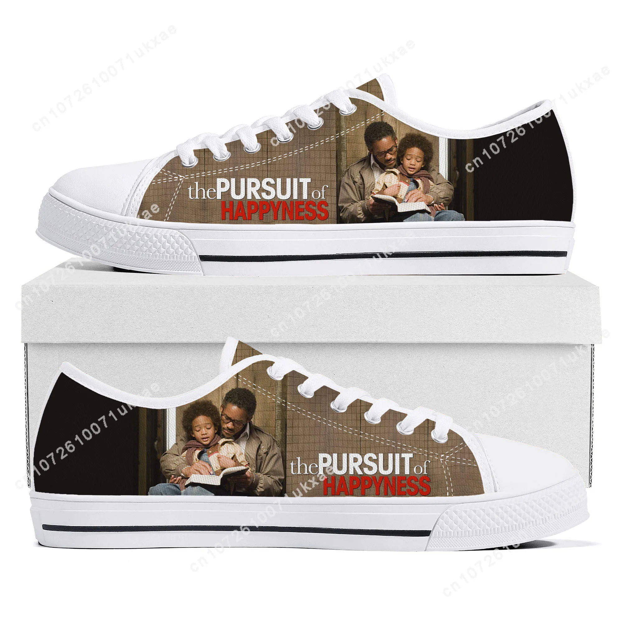 

pursuit of happyness movie Low Top Sneakers Mens Womens Teenager High Quality Canvas Sneaker couple Casual Shoes Custom Shoe