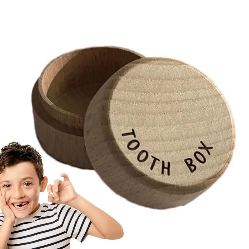 

Деревянная коробка для хранения зубов, детский держатель для зубов