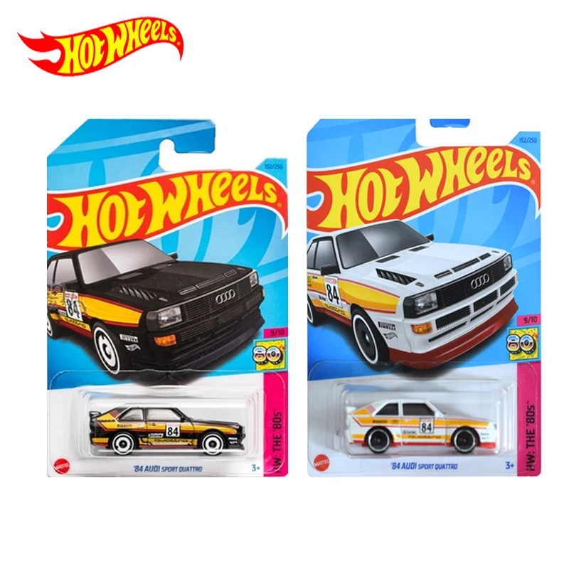 

2023 Original Hot Wheels Car HW The 80s 1/64 Metal Diecast Model Vehicle 84 Audi Sport Quattro C4982-152/250 Kids Toys for Boys