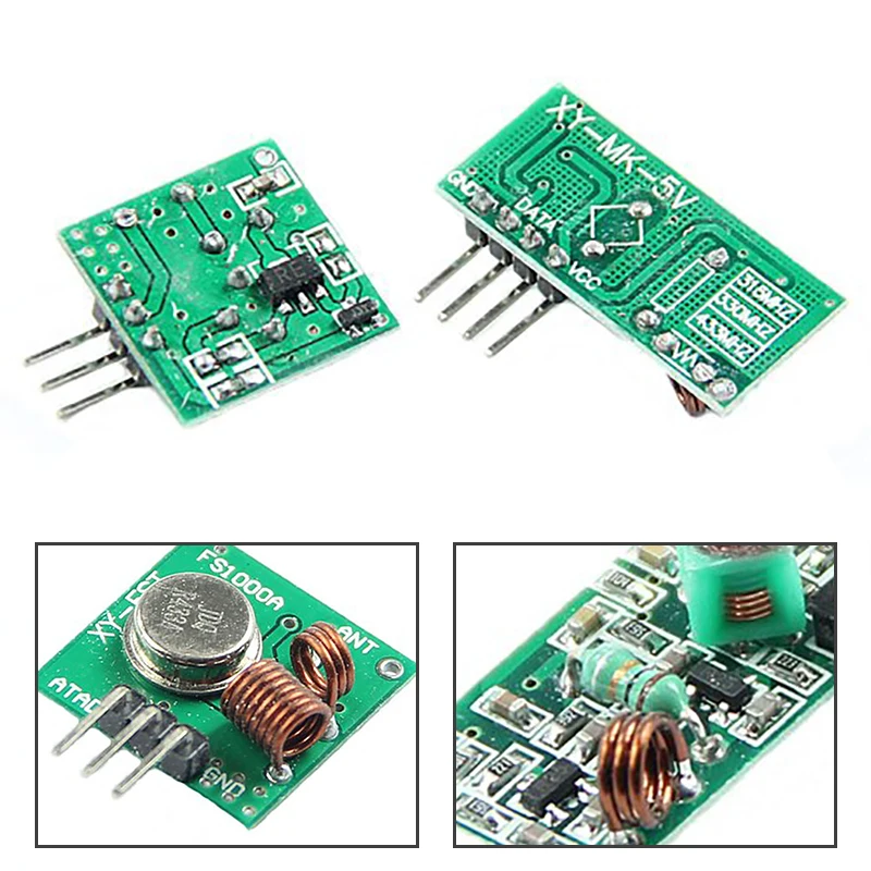 

Модули приемника радиочастотного передатчика 433 МГц, Суперрегенеративный беспроводной чип для Arduino/ARM/MCU WL, плата приемника передатчика 433 МГц