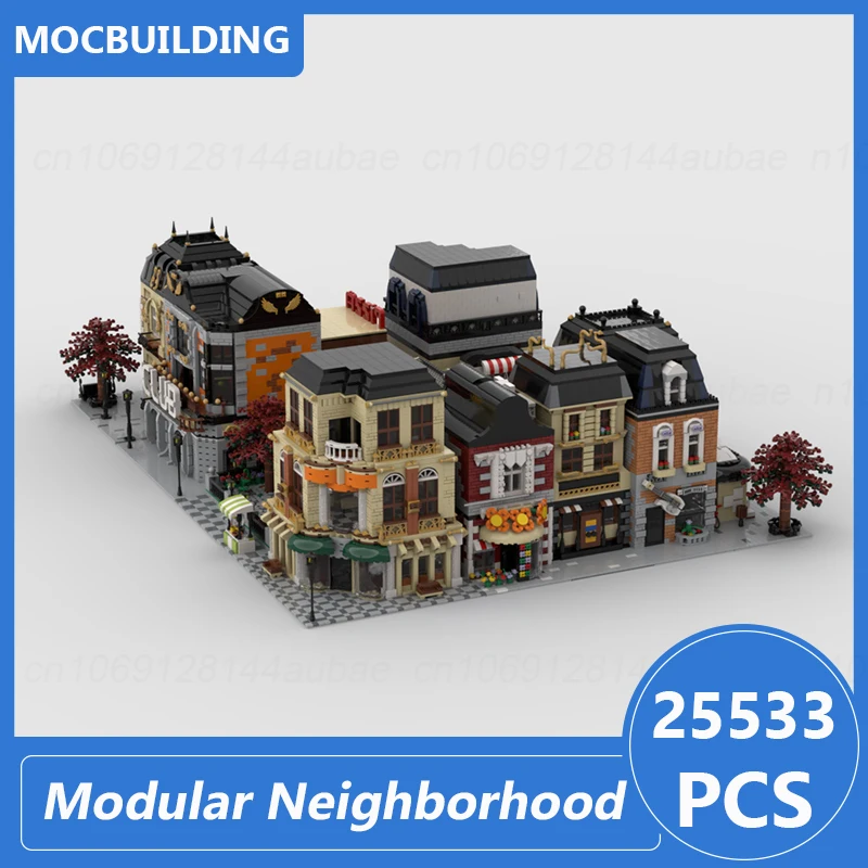 

Modular Neighborhood Build From 15 MOCs Blocks Diy Assemble Bricks Educational Creative Architecture Model Toys Gifts 25533PCS