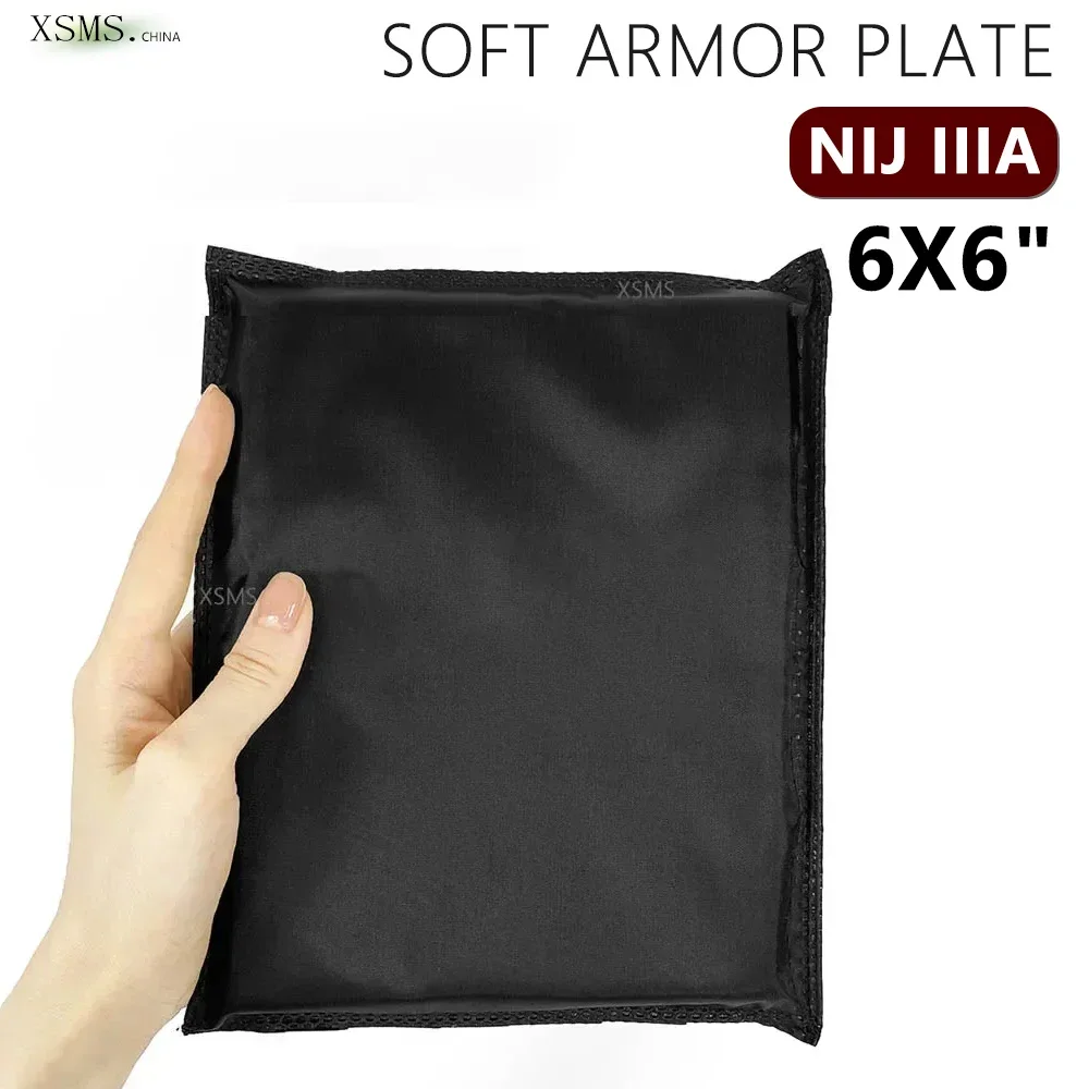 

NIJ IIIA Mini 6x6 Armor Plate NIJ IIIA 3A Lightweight Soft Armor Panel Bulletproof Ballistic Plate for Army Combat Police 6x6"