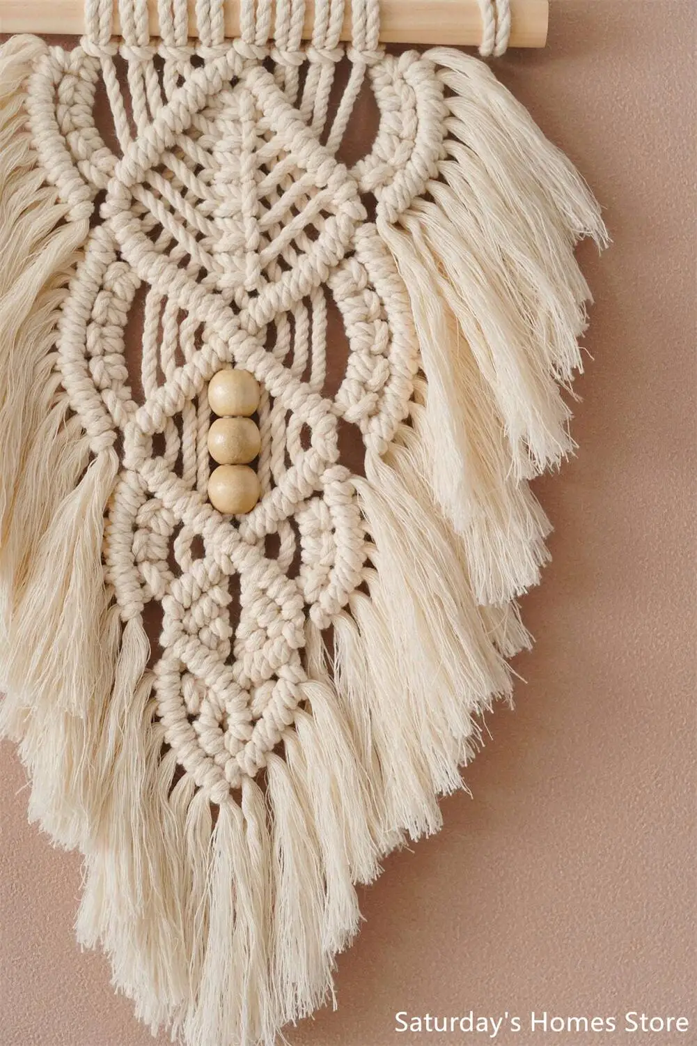 Macrame Leaf Tapestry with Wood Stick - Mini Wall Art 3 S5af8df5442af4c29bedda3242f2272ffB