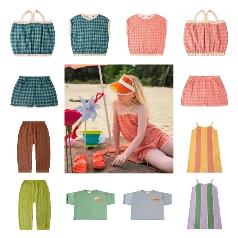 In Stock! 2024SS Summer KP New Boys Knitted Plaid Short Sleeve T-shirt Pants Set Girls Halter Dress Kids Clothes
In Stock! 2024SS Summer KP New Boys Knitted Plaid Short Sleeve T-shirt Pants Set Girls Halter Dress Kids Clothes