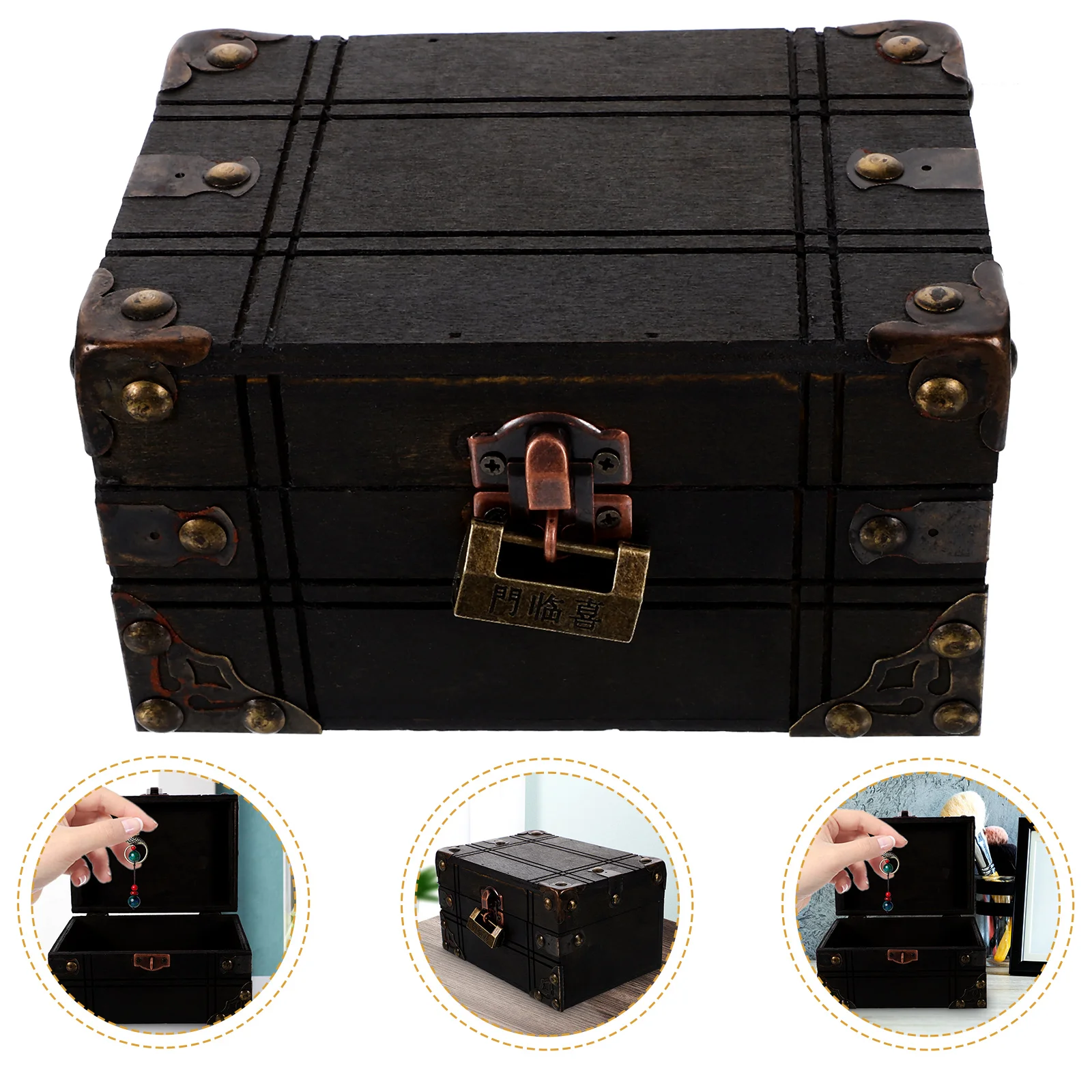 Vintage Storage Box Wooden Treasure Chest Candy Case Trinket Photo Prop Jewelry Holder Piggy Book
Vintage Storage Box Wooden Treasure Chest Candy Case Trinket Photo Prop Jewelry Holder Piggy Book