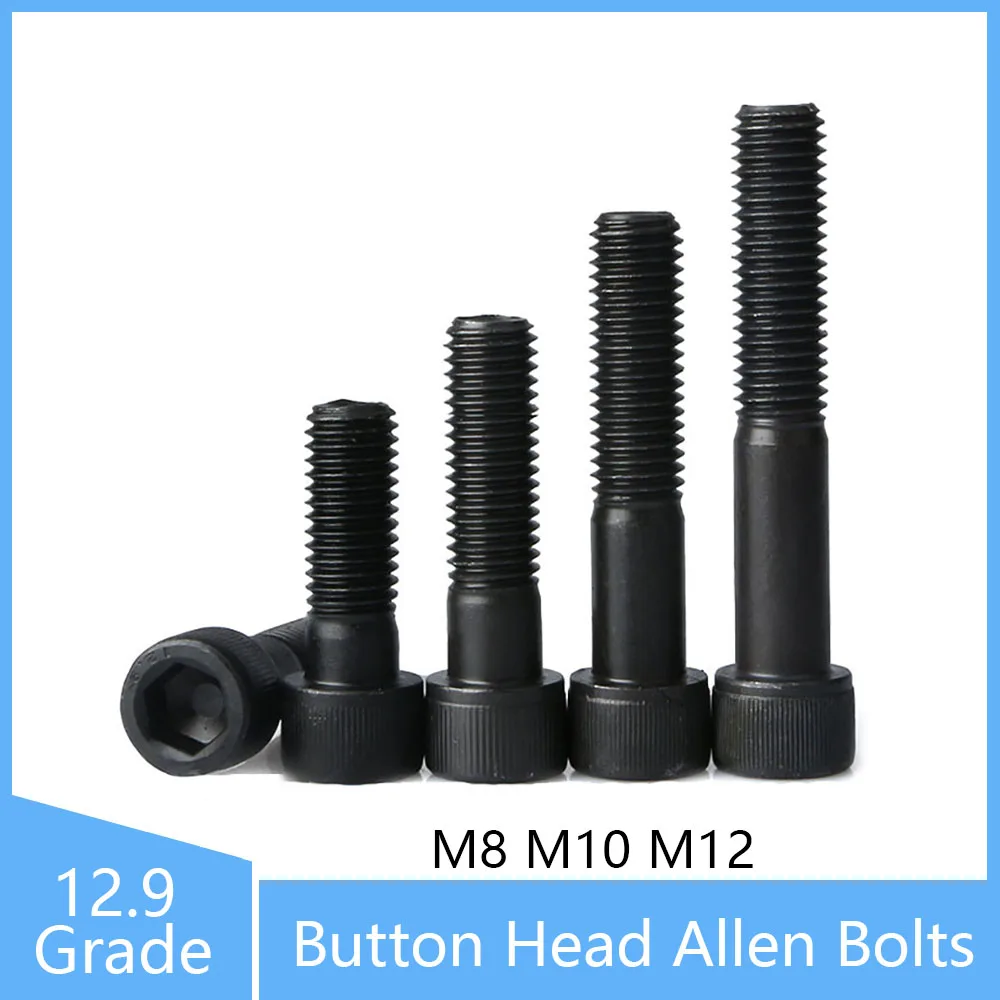 1Pcs M8 M10 M12 Button Head Allen Bolts Hex Socket Screws Half Thread 12.9 Grade Self Colour Black Socket Hexagon Bolt
1Pcs M8 M10 M12 Button Head Allen Bolts Hex Socket Screws Half Thread 12.9 Grade Self Colour Black Socket Hexagon Bolt