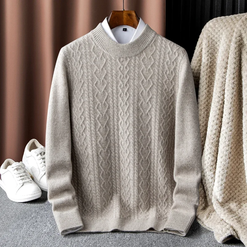 New Arrival Autumn and Winter 100% Cashmere Sweater Men's Youth Fashion Color Block Knitwear Thickened High Quality Size S-6XL
New Arrival Autumn and Winter 100% Cashmere Sweater Men's Youth Fashion Color Block Knitwear Thickened High Quality Size S-6XL