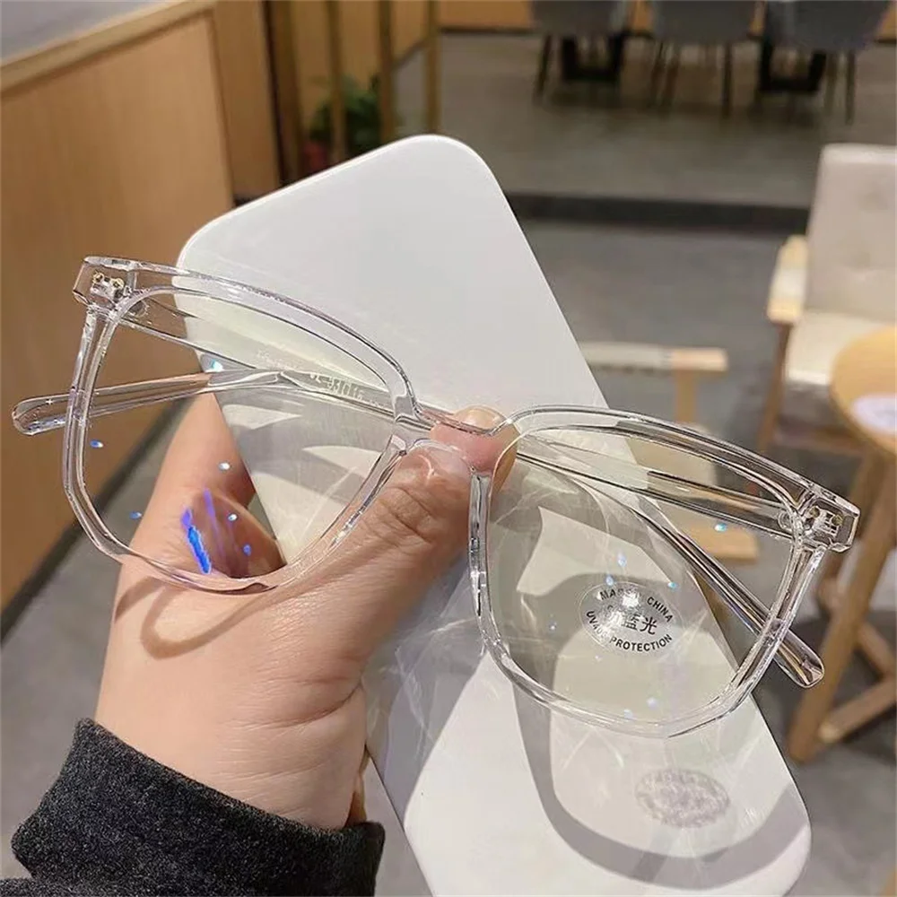 

Transparent Computer Glasses Frame Women Men Anti Blue Light Round Eyewear Blocking Glasses Optical Glasses Spectacle Eyeglasses