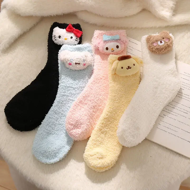Hello Kitty Sanrio Cinnamoroll My Melody Anime Kawaii Socks Cute Cartoon Winter New Coral Velvet Stockings Girls Home Warm Socks
Hello Kitty Sanrio Cinnamoroll My Melody Anime Kawaii Socks Cute Cartoon Winter New Coral Velvet Stockings Girls Home Warm Socks