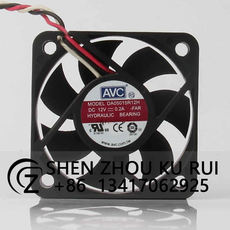 

Cooling Fan Large Air Volume Four-Wire with PWM Temperature Control for AVC DC12V 0.2A EC AC 50x50x15mm 5cm 5015 DA05015R12H