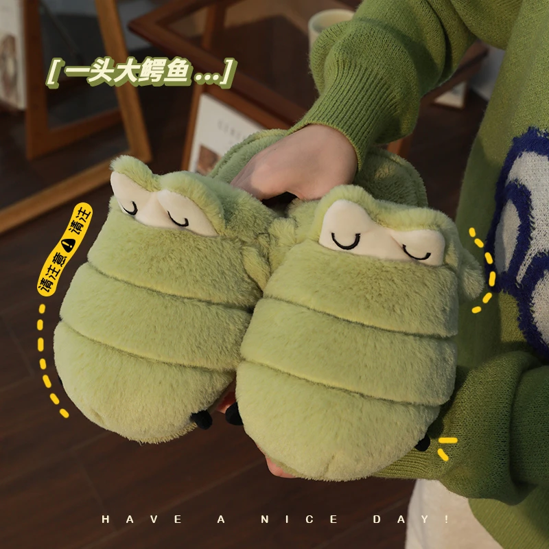 Winter 2022 Cute Crocodile Cotton Slippers for Men and Women Couples Indoor Warm Keeping Plush Shoes Comfortable, Warm, Non Slip
Winter 2022 Cute Crocodile Cotton Slippers for Men and Women Couples Indoor Warm Keeping Plush Shoes Comfortable, Warm, Non Slip