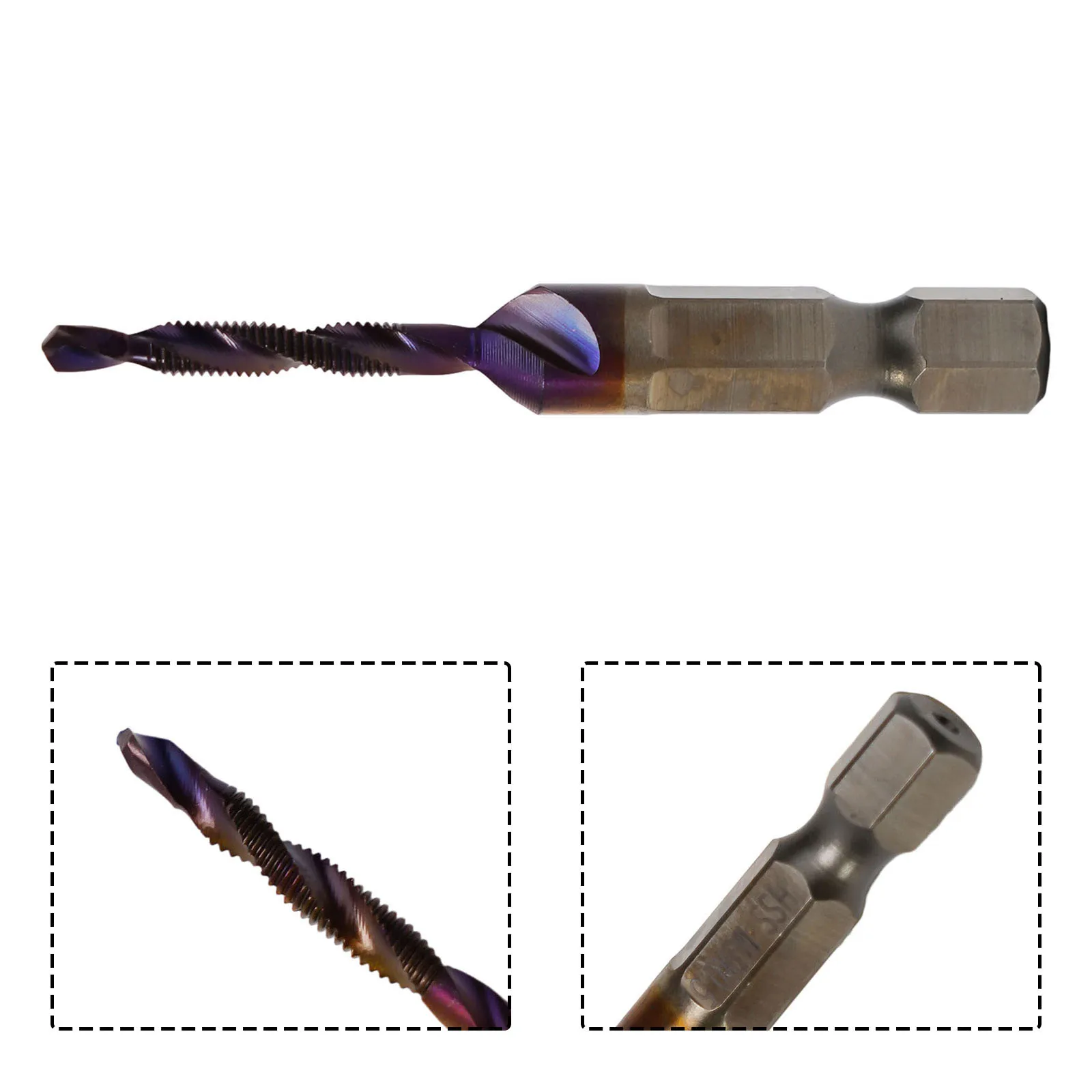 Screw Bit Tap Drill Bit High-speed Steel 1/4 Hexagon Shank For Fast Drilling And Tapping High Quality Practical
Screw Bit Tap Drill Bit High-speed Steel 1/4 Hexagon Shank For Fast Drilling And Tapping High Quality Practical