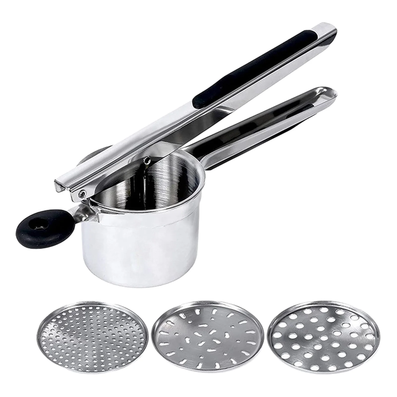 Spaetzle Dishwasher Safe 3 Interchangeable Discs Potato Press Professional Heavy Duty Stainless Steel Non Slip Silicone Handle
Spaetzle Dishwasher Safe 3 Interchangeable Discs Potato Press Professional Heavy Duty Stainless Steel Non Slip Silicone Handle