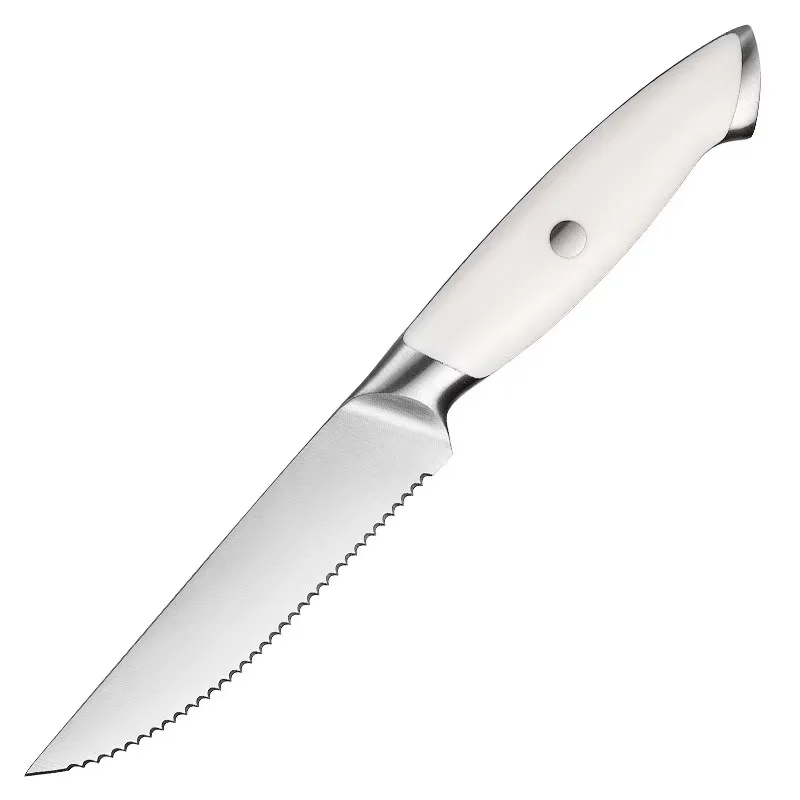 Zhaojin 4.5'' Steak Knife Japanese Stainless Steel Blade Chef Kitchen Knives White ABS Handle Sharp Meat Slicing Cutter Tool
Zhaojin 4.5'' Steak Knife Japanese Stainless Steel Blade Chef Kitchen Knives White ABS Handle Sharp Meat Slicing Cutter Tool