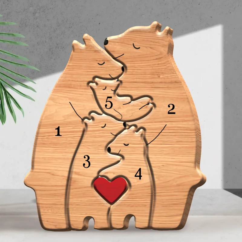Personalized Bear Family Theme Wooden Art Puzzle Wooden Desktop Decorations Customized Gift for Family
Personalized Bear Family Theme Wooden Art Puzzle Wooden Desktop Decorations Customized Gift for Family
