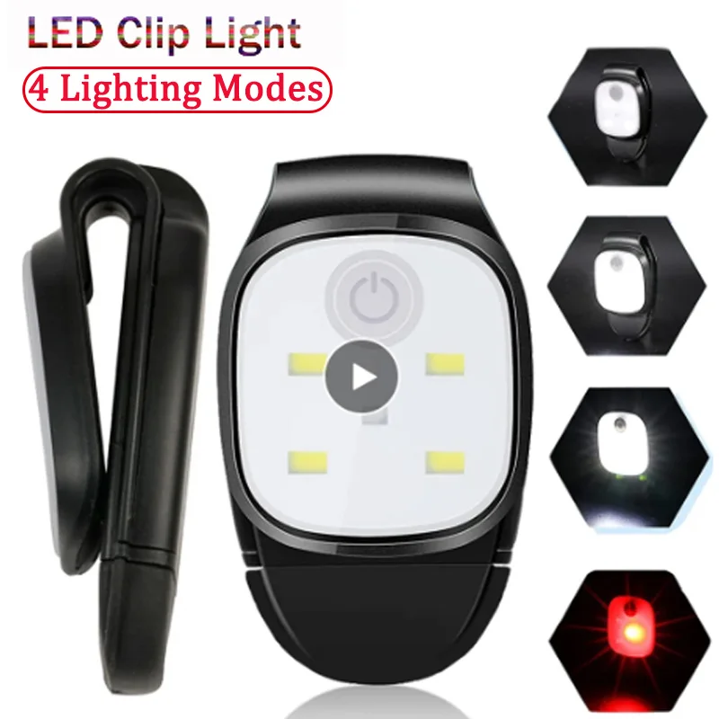 LED Clip Flashlight USB Rechargeable Clip On Light 4 Lighting Modes Safety Warning Running Lights for Night Walking Fishing
LED Clip Flashlight USB Rechargeable Clip On Light 4 Lighting Modes Safety Warning Running Lights for Night Walking Fishing