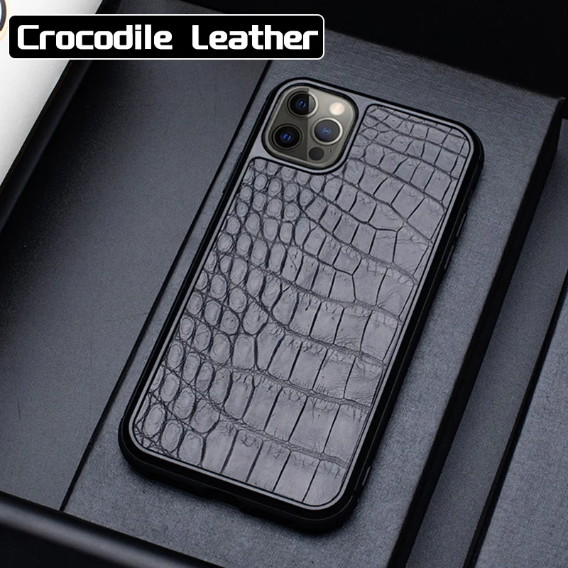 Natural Crocodile Leather Phone Case For iPhone 13 12 Mini 11 Pro For Apple X Xr Xs Max SE 7 8 Plus Luxury Alligator Back Cover
Natural Crocodile Leather Phone Case For iPhone 13 12 Mini 11 Pro For Apple X Xr Xs Max SE 7 8 Plus Luxury Alligator Back Cover