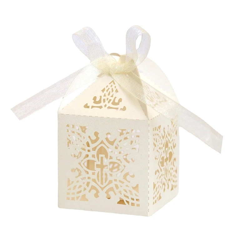 50pcs Gift Bag Cross Candy Box Paper Bags with Ribbon Christening Favors for Guests Packaging Box for Baptism Sacrament Party
50pcs Gift Bag Cross Candy Box Paper Bags with Ribbon Christening Favors for Guests Packaging Box for Baptism Sacrament Party