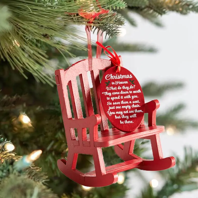 Christmas in Heaven Memorial Ornament Keychain Red Chair Commemorative Jewelry Christmas Decor Accessories Wooden Holiday Gift
Christmas in Heaven Memorial Ornament Keychain Red Chair Commemorative Jewelry Christmas Decor Accessories Wooden Holiday Gift