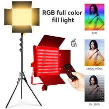 LED Video Light Panel Camera Photo Studio RGB Light Bi-color 2500K-9500K Dimmable Fill Lighting Optional Battery Kits 2m Tripod
LED Video Light Panel Camera Photo Studio RGB Light Bi-color 2500K-9500K Dimmable Fill Lighting Optional Battery Kits 2m Tripod