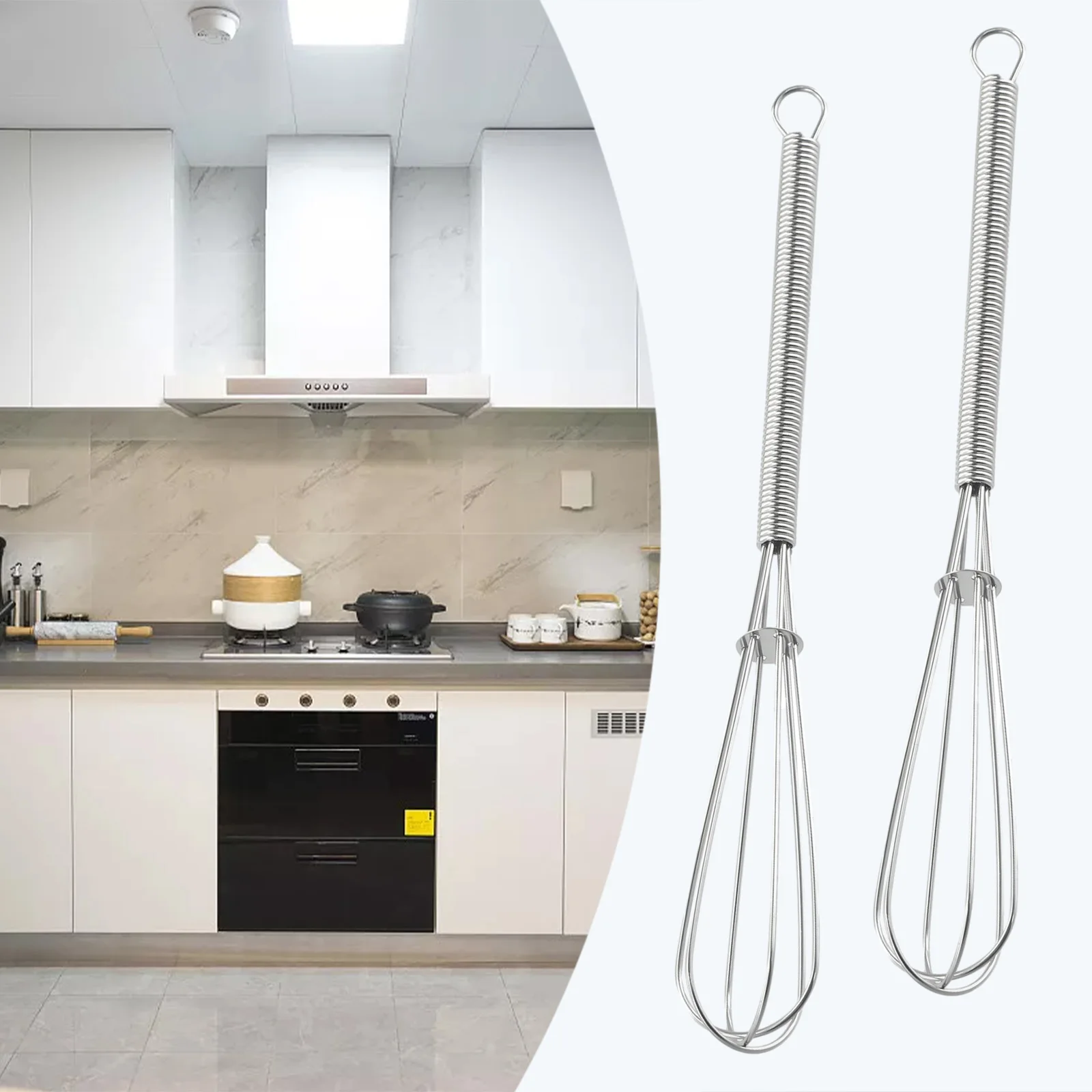 2pcs Stainless Steel Egg Beaters Milk Cream Butter Whisk Mixer String Tool Stirrer Mixing Egg Beater Egg Tools For Kitchen
2pcs Stainless Steel Egg Beaters Milk Cream Butter Whisk Mixer String Tool Stirrer Mixing Egg Beater Egg Tools For Kitchen