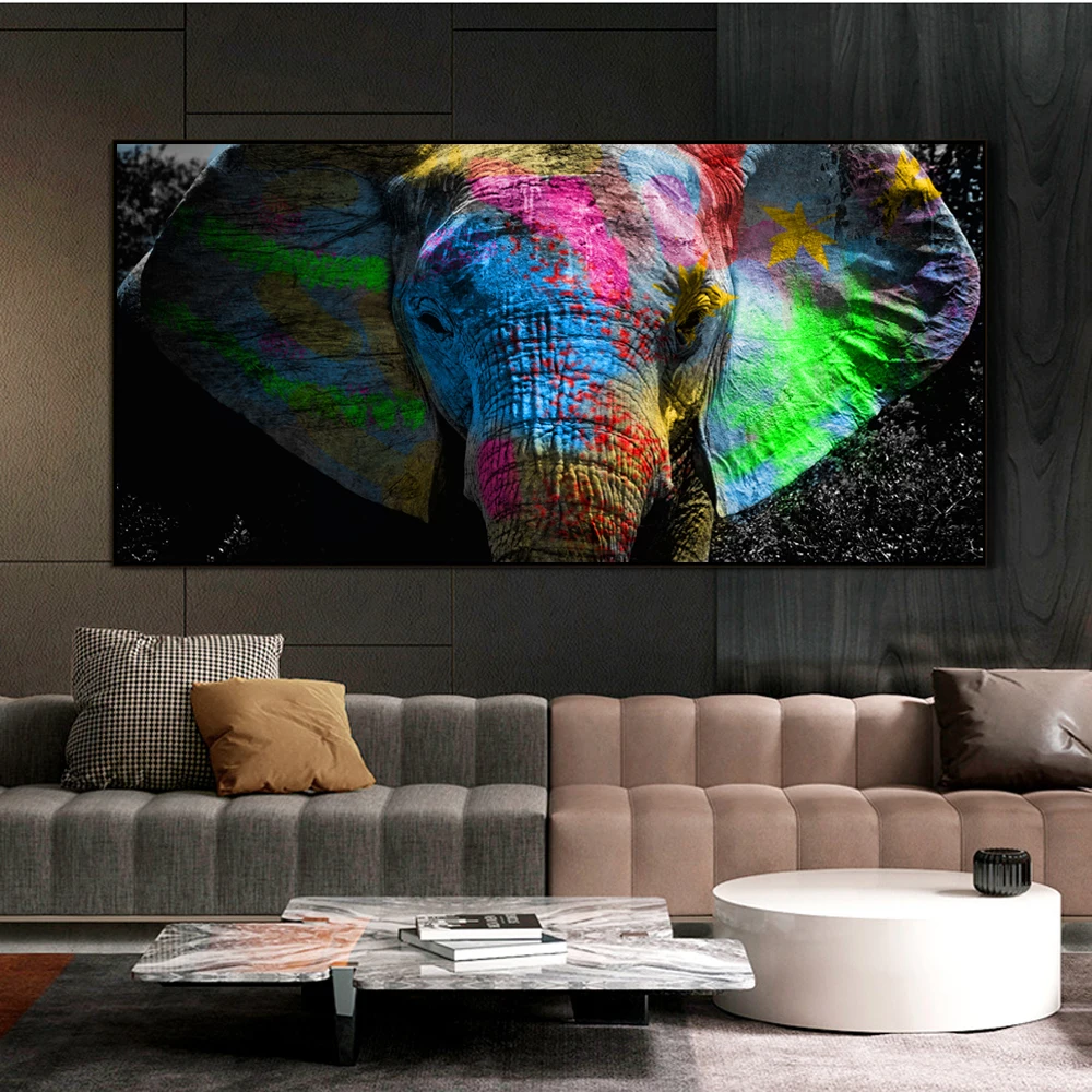 Graffiti Art Elephant Canvas Painting Modern Posters And Prints Colorful Cartoon Animal Wall Pictures for Kids Room Home Decor
Graffiti Art Elephant Canvas Painting Modern Posters And Prints Colorful Cartoon Animal Wall Pictures for Kids Room Home Decor