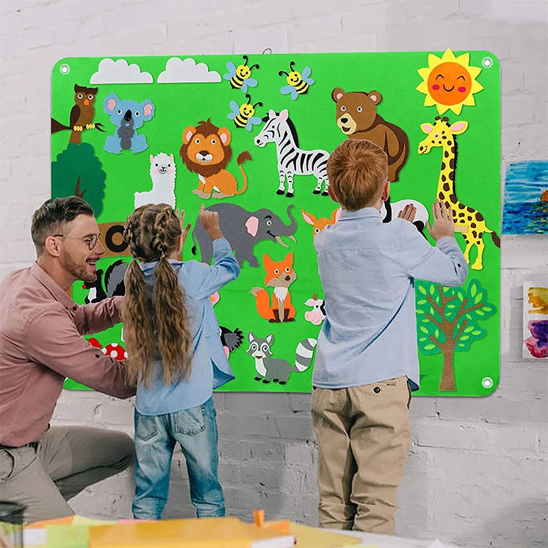 Kids DIY Felt Board Toys Montessori Story Board Interactive Puzzle Early Learning Cartoon Pattern Wall Decoration Baby Toy Gift
Kids DIY Felt Board Toys Montessori Story Board Interactive Puzzle Early Learning Cartoon Pattern Wall Decoration Baby Toy Gift