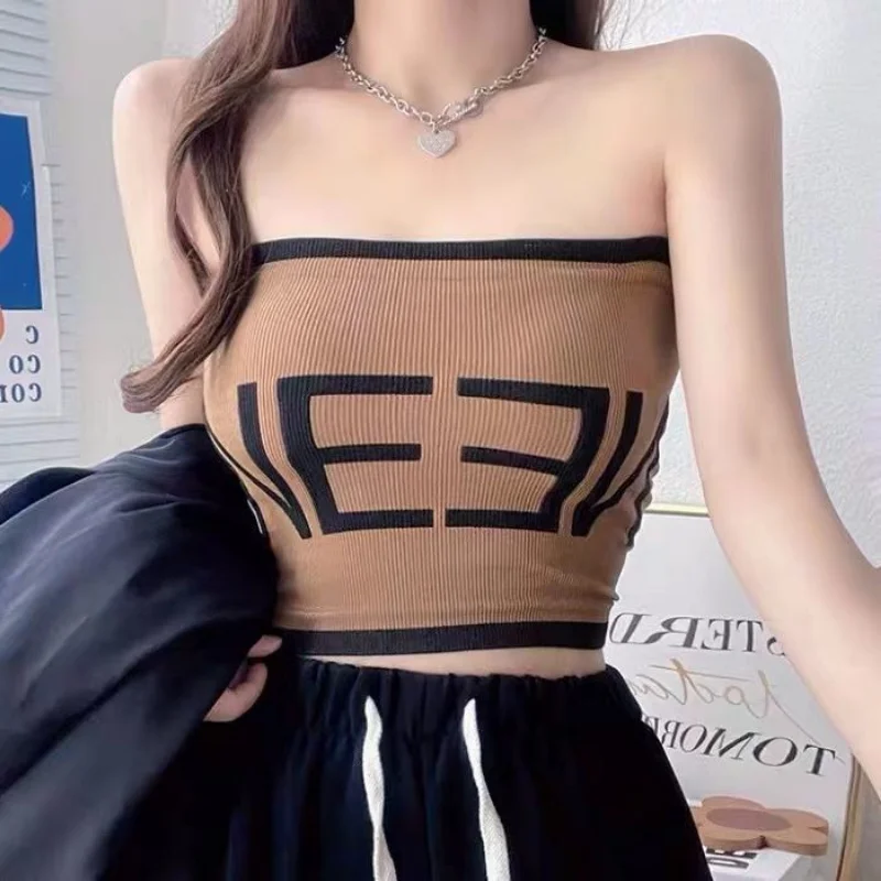 Sexy Letter Printing Tops Summer New Off Shoulder Solid Color Sleeveless All-match Trend Short Tanks Fashion Y2K Women Clothing
Sexy Letter Printing Tops Summer New Off Shoulder Solid Color Sleeveless All-match Trend Short Tanks Fashion Y2K Women Clothing
