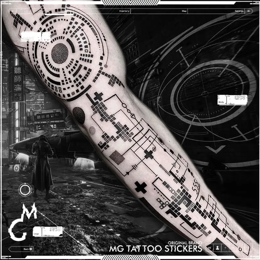 Temporary Tattoos Robot Tattoo Stickers Body Circuit Board Robot Tattoo Art Waterproof Arm Tattoo Punk Fake Tattoo for Women Men
Temporary Tattoos Robot Tattoo Stickers Body Circuit Board Robot Tattoo Art Waterproof Arm Tattoo Punk Fake Tattoo for Women Men