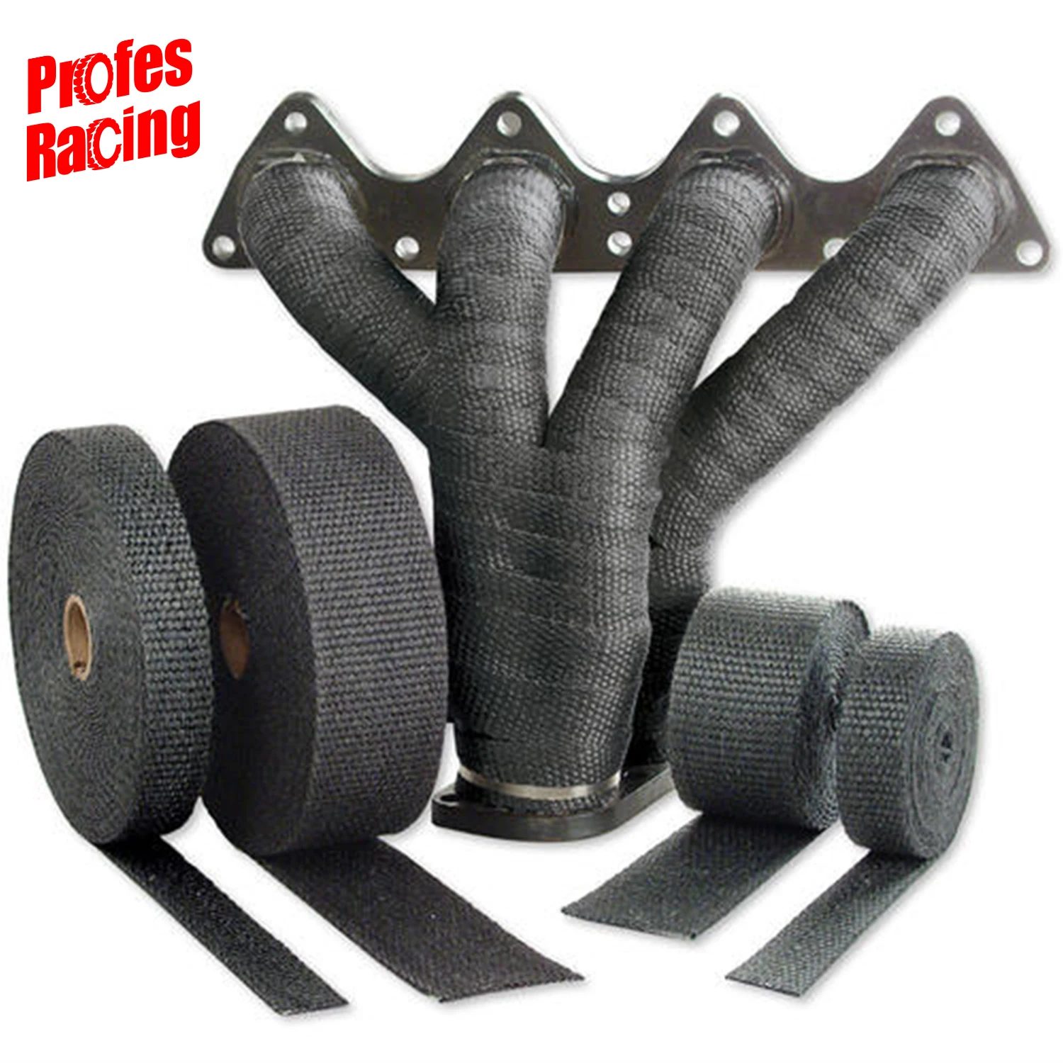 

Motorcycle Muffler Thermal Tape Exhaust 5cm*5M/10M/15M Header Heat Wrap Manifold Insulation Roll Resistant with Stainless Ties