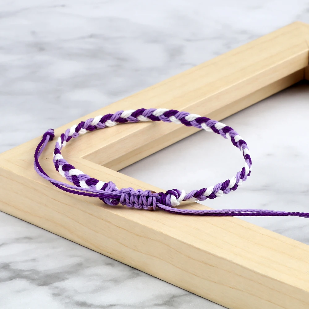 Bracelets tressés en fil de cire multicolore pour femmes et hommes, Bracelet porte-bonheur bouddha tibétain, Couple, bijoux d'amitié 4