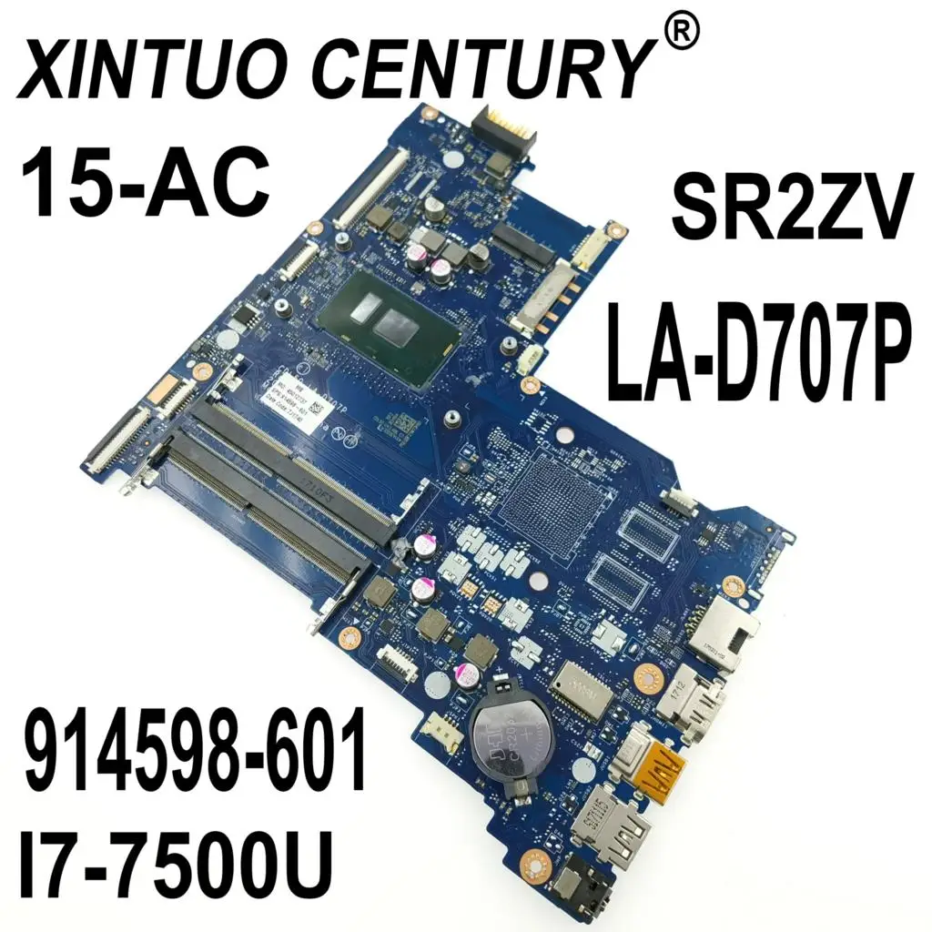 914598-001 914598-501 914598-601 For HP Pavilion 15-AY 15-AC Laptop Motherboard CDL50 LA-D707P SR2ZV I7-7500U DDR4 100% Tested
914598-001 914598-501 914598-601 For HP Pavilion 15-AY 15-AC Laptop Motherboard CDL50 LA-D707P SR2ZV I7-7500U DDR4 100% Tested
