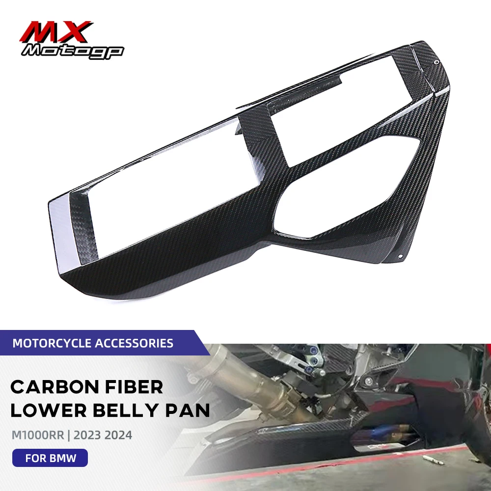 

For BMW M1000RR M1000 RR 2023 2024 Motorcycle Carbon Fiber Lower Belly Pan Racing Exhaust Side Panels Fairing Protector