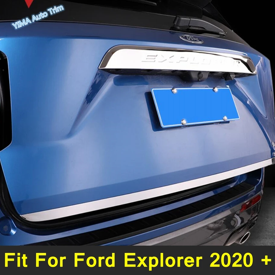 Rear Trunk Lid Edge Tailgate Boot Door Cover Trim Stainless Steel Garnish Molding Strip For Ford Explorer 2020 - 2023 Exterior 
Rear Trunk Lid Edge Tailgate Boot Door Cover Trim Stainless Steel Garnish Molding Strip For Ford Explorer 2020 - 2023 Exterior