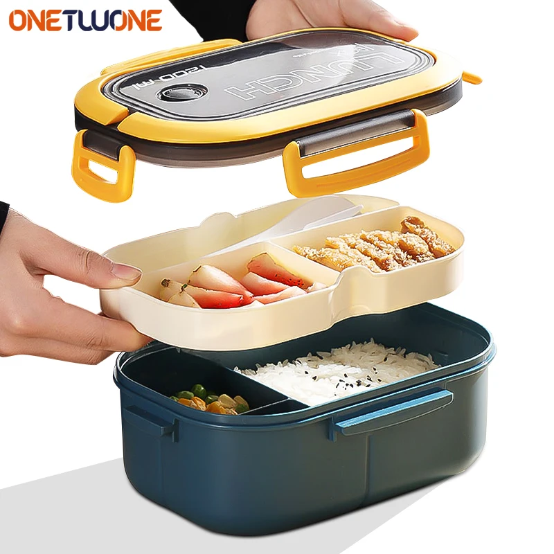 1200 мл Студенческая коробка для завтрака, 2-слойный Отсек Bento Box с вилкой и ложкой контейнер для еды для офисного работника микроволновая печь Bento Box
1200 мл Студенческая коробка для завтрака, 2-слойный Отсек Bento Box с вилкой и ложкой контейнер для еды для офисного работника микроволновая печь Bento Box