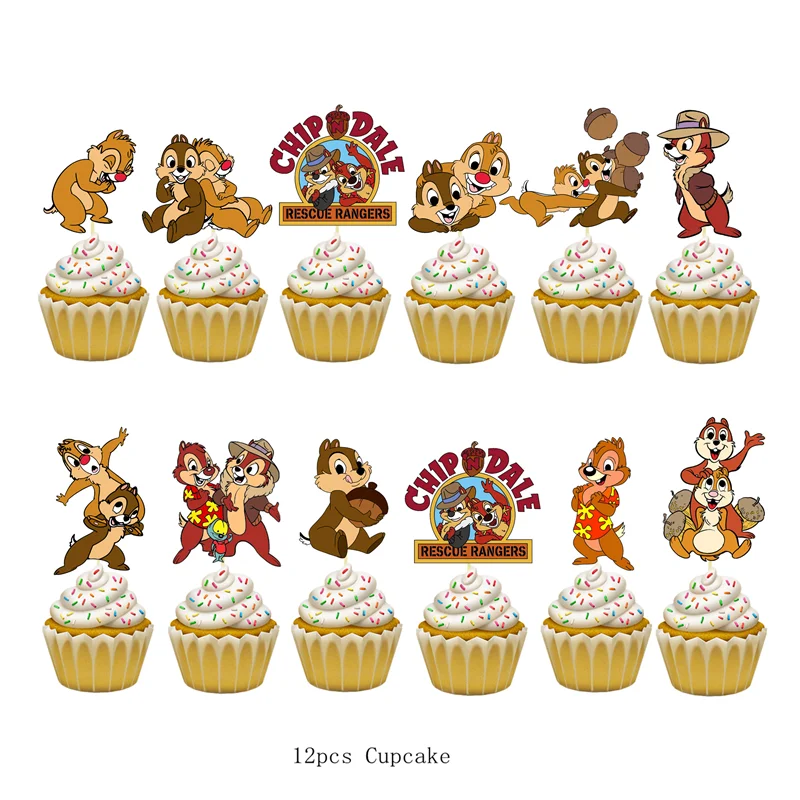 12 Pcs Disney Chip and Dale Birthday Party Cake Decorations Supplies Swirls Baby Shower Anniversaire Cake Topper Kids Gifts
12 Pcs Disney Chip and Dale Birthday Party Cake Decorations Supplies Swirls Baby Shower Anniversaire Cake Topper Kids Gifts