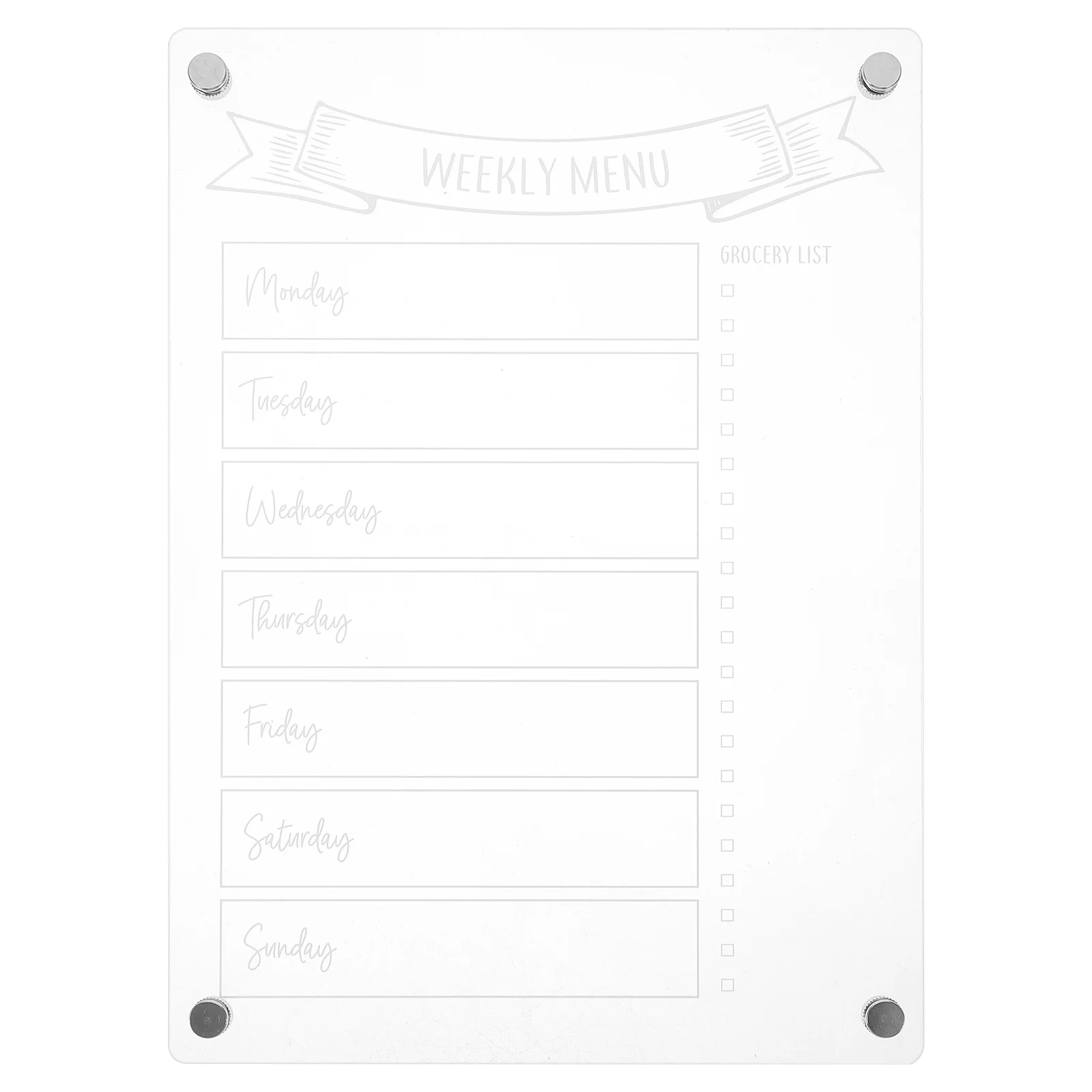 

Rewritable Message Board Magnetic Menu for Fridge Small Dry Erase Boards Planning Refrigerator Practical Meal Planner