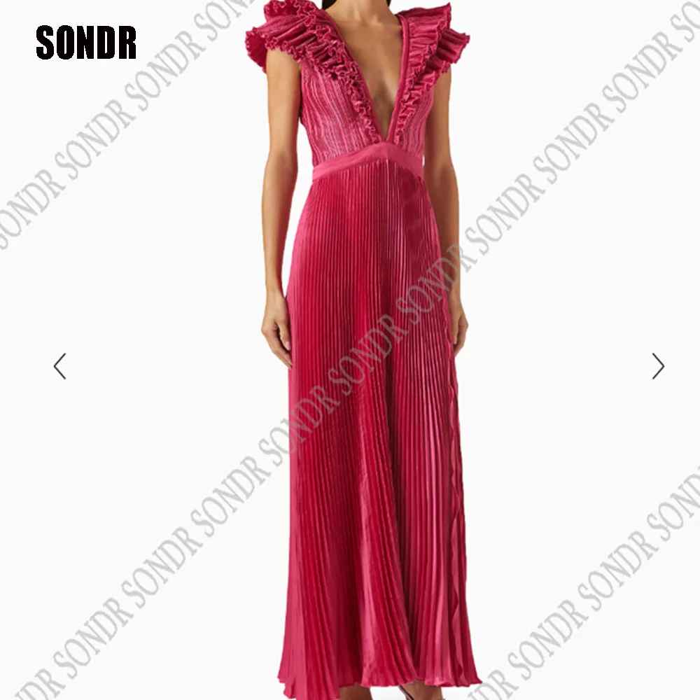 SONDR Red V Neck Arabic A Line Prom Dresses Cape Sleeves Satin Evening Gown Yong Gigrls Formal Event Cocktail Party Dress
SONDR Red V Neck Arabic A Line Prom Dresses Cape Sleeves Satin Evening Gown Yong Gigrls Formal Event Cocktail Party Dress